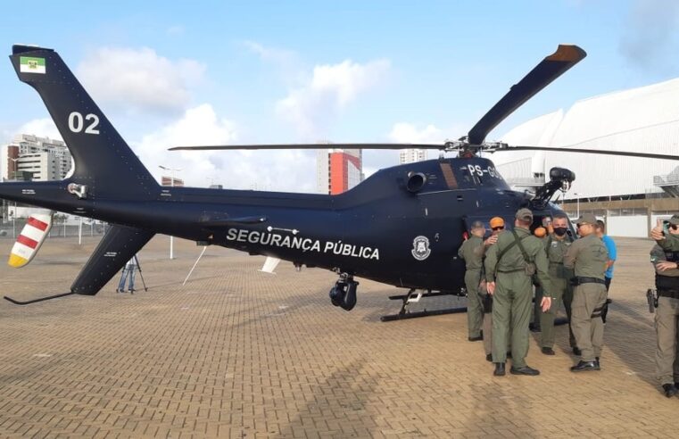 Forças de segurança do RN recebem novo helicóptero e 150 viaturas