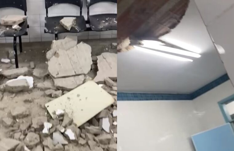 Parte do teto da UPA do Belo Horizonte desaba em Mossoró