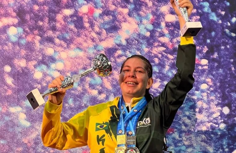 Atleta potiguar conquista medalha de ouro em competição mundial de Karatê