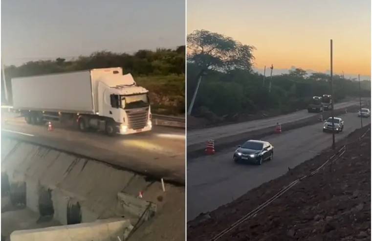 Dnit libera tráfego no desvio da BR-304 em Lajes