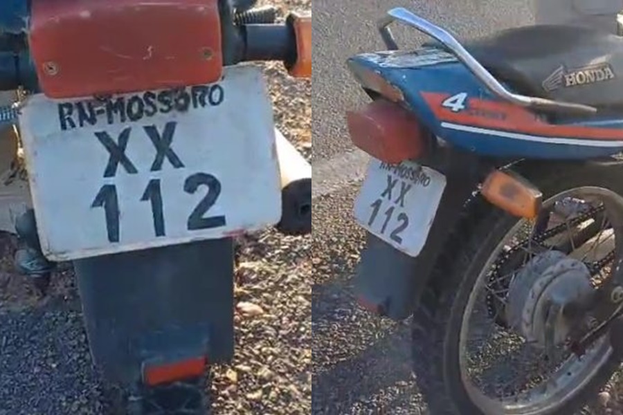 Moto com placa antiga de Mossoró é apreendida pela PRF na BR-406