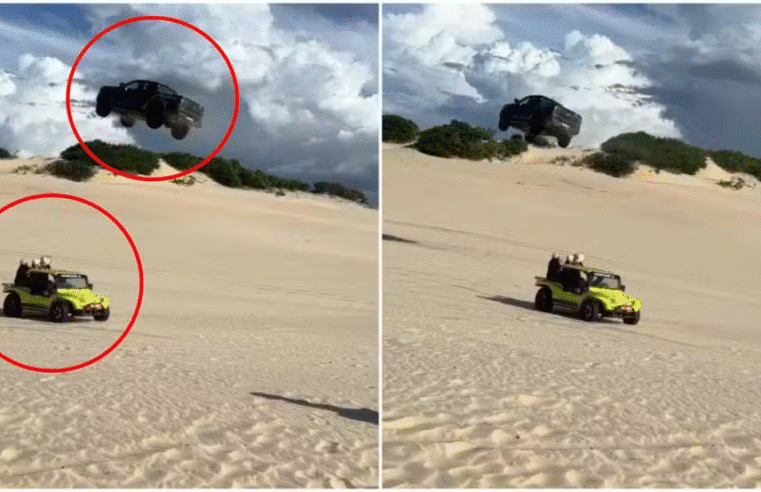 Motorista de picape que ‘voou’ sobre buggy ficou desmaiado após impacto