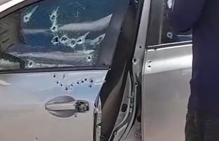 Carro fica crivado de balas em tentativa de homicídio em Mossoró