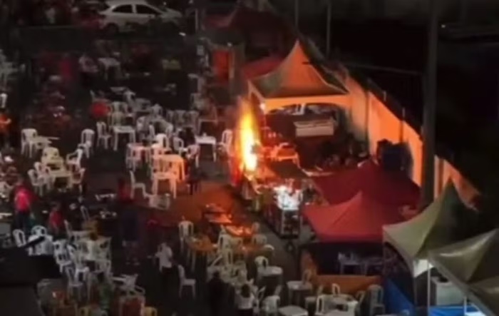 Incêndio em barracas deixa quatro pessoas feridas na Estação das Artes
