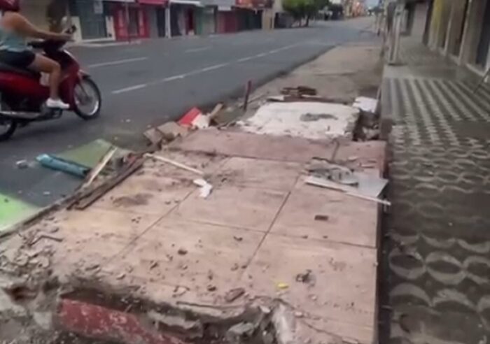 Prefeitura remove quiosque de açaí no Centro de Mossoró