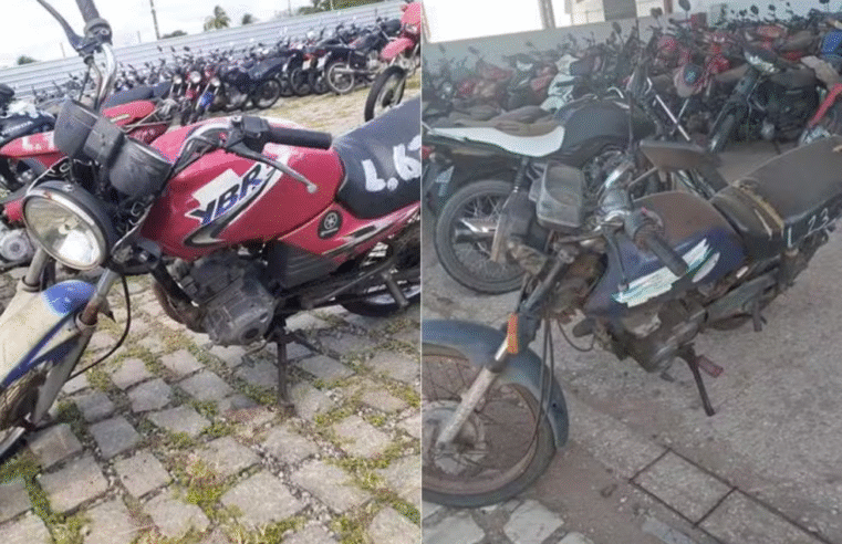 Detran realiza leilão com motos a partir de R$ 700 na quinta-feira