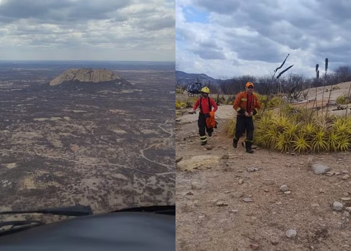 Mulher é resgatada de helicóptero após quebrar o pé em trilha no RN