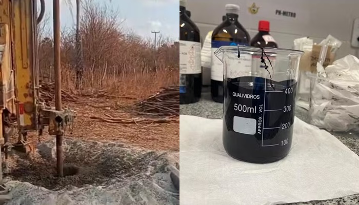 Agricultor encontra líquido semelhante a petróleo ao cavar poço no interior do Ceará