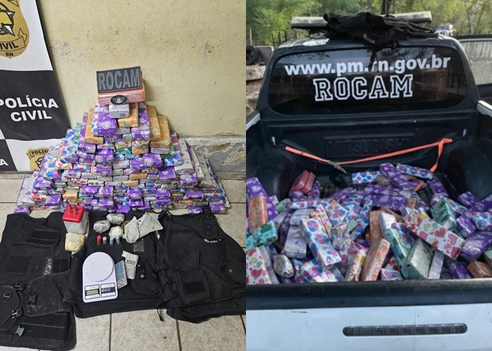 Polícia encontra drogas enterradas às margens de rio em Mossoró