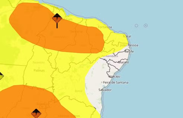 Inmet alerta para chuvas intensas em todo o RN até sábado (7)