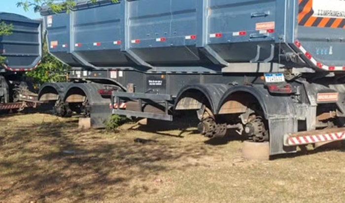 Bandidos roubam 42 pneus de caminhões usados na duplicação da BR-304