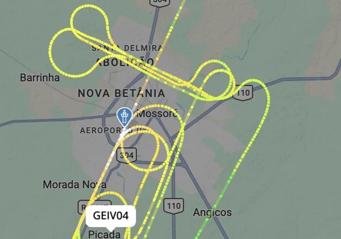 Avião da FAB realiza inspeção no Aeroporto de Mossoró