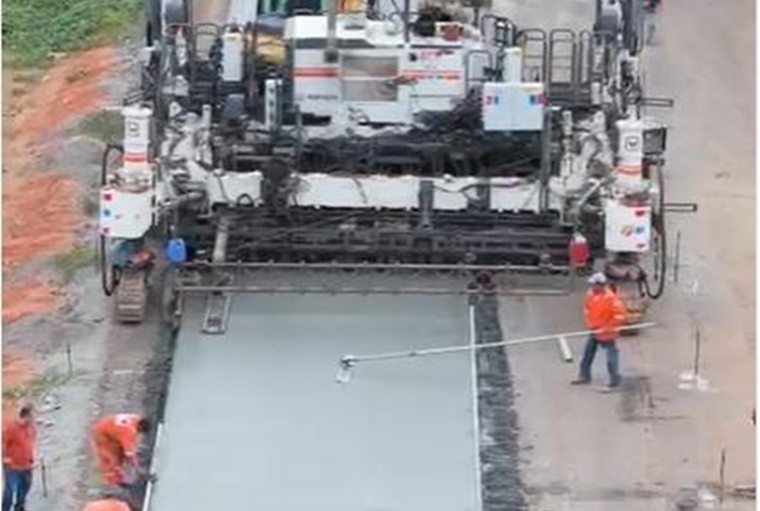 Duplicação da BR-304 começa etapa de concretagem da pista