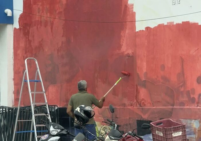 Pintura de Lula é apagada após decisão da Justiça Eleitoral